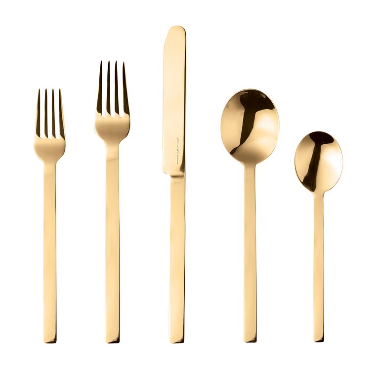 MEPRA 5 Pcs Place Setting Stile Oro Gold | Wayfair